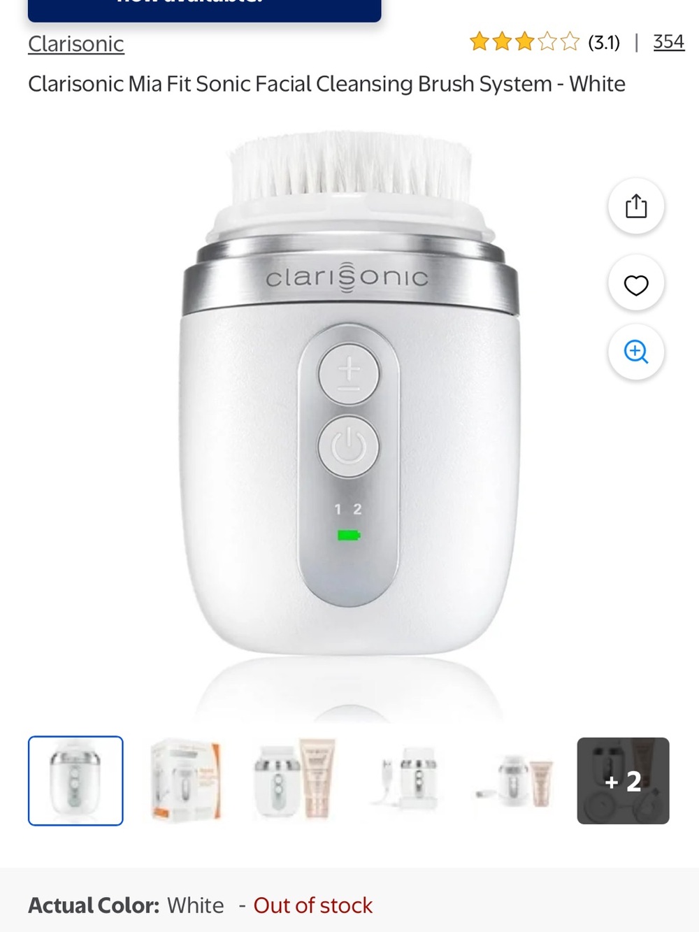 Clarisonic Mia FIT Facial Cleansing Brush - White NWT